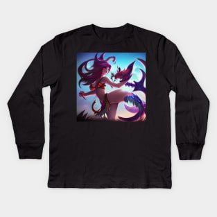 Shyvana artwork Kids Long Sleeve T-Shirt